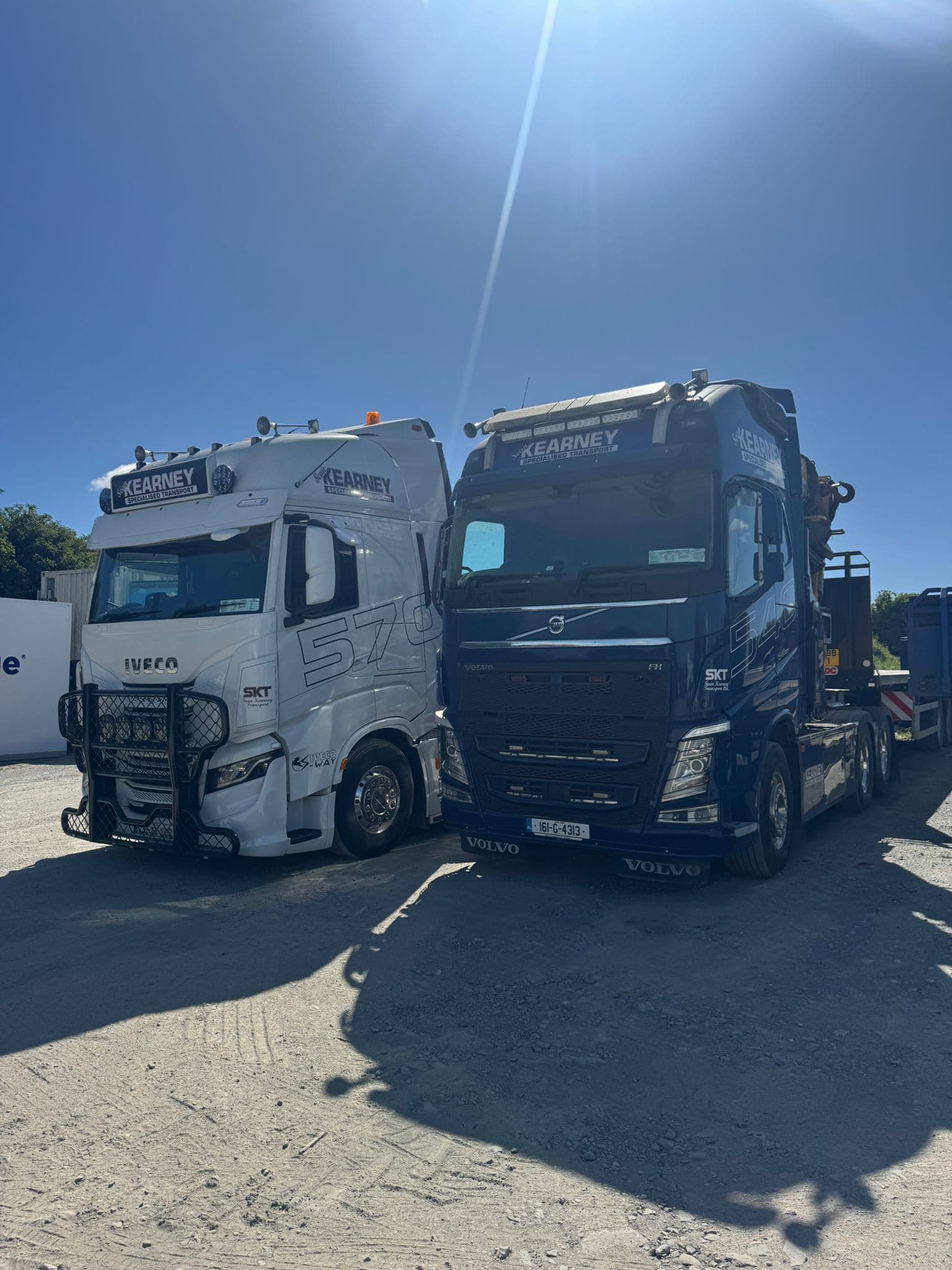 Sean Kearney Transport trucks showcasing fleet diversity across Ireland and UK