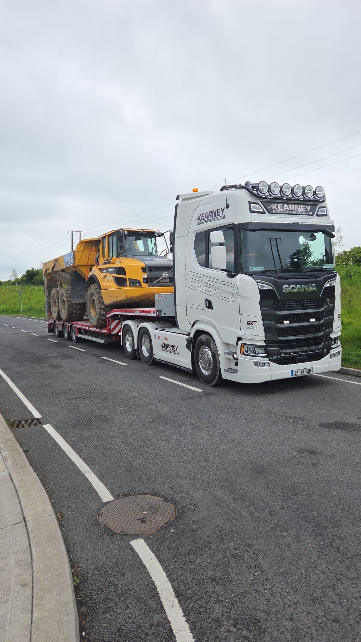 Sean Kearney Transport large vehicle transport with articulated dump truck