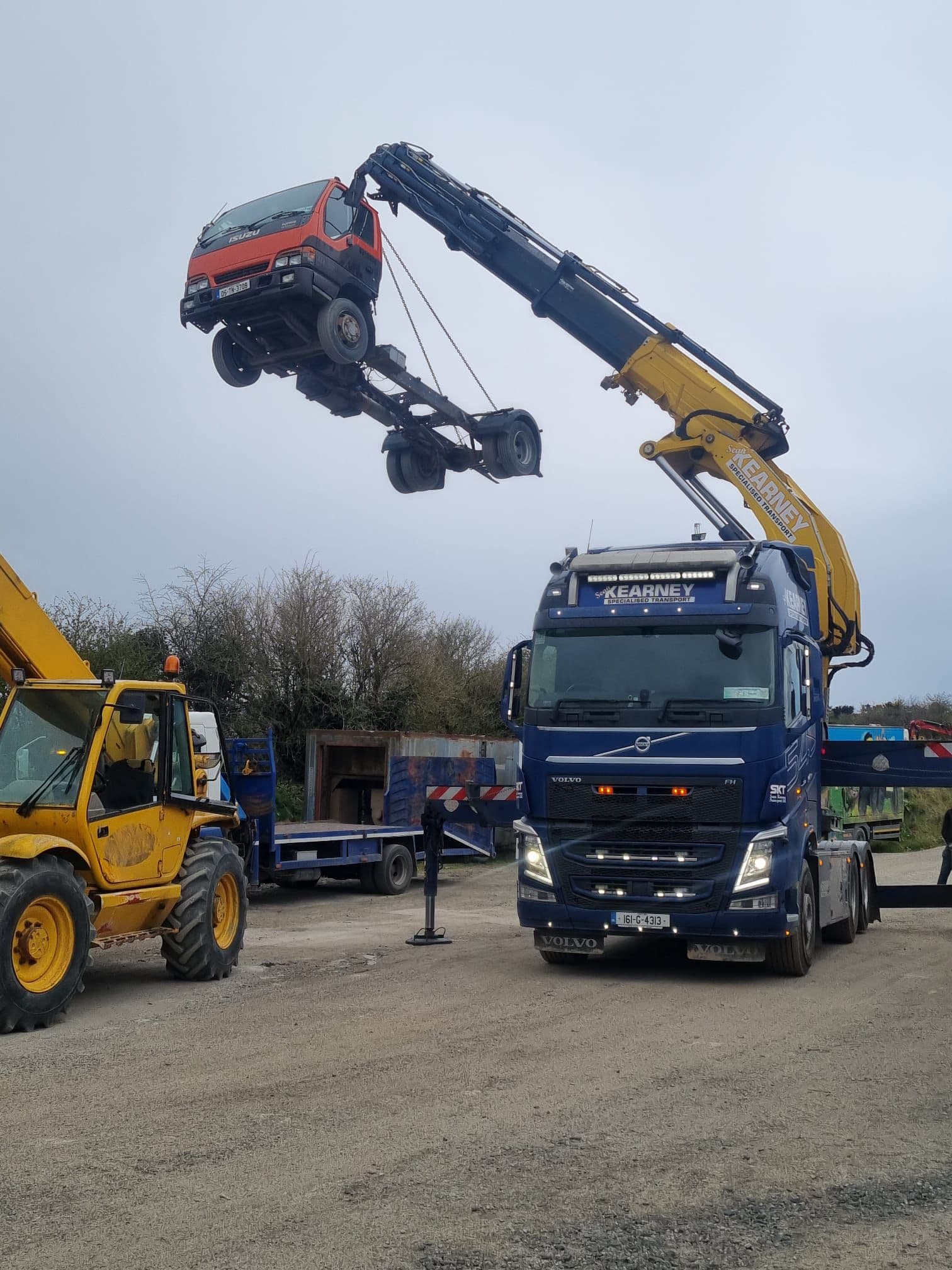Sean Kearney Transport crane truck showing specialized machinery transport services